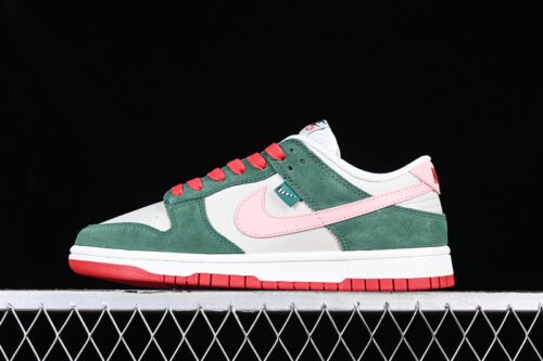 DUNK LOW ALL PETALS UNITED LIGHT BONE_SAIL_FIR GREEN_SAKURA PINK