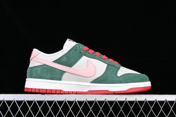 DUNK LOW ALL PETALS UNITED LIGHT BONE_SAIL_FIR GREEN_SAKURA PINK