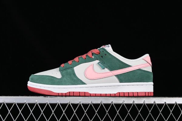 DUNK LOW ALL PETALS UNITED LIGHT BONE_SAIL_FIR GREEN_SAKURA PINK