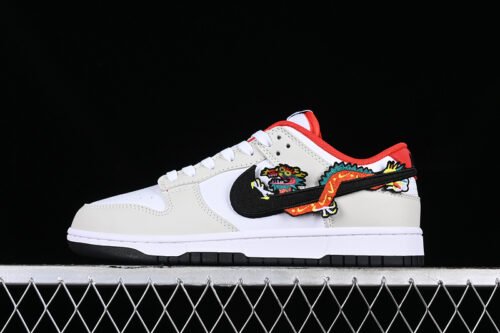 DUNK LOW GS YEAR OF THE DRAGON WHITE_WHITE_UNIVERSITY RED_BLACK
