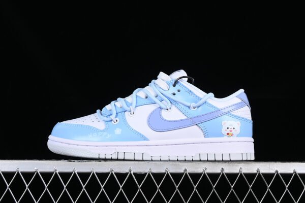 DUNK LOW LOW TOP CASUAL SNEAKERS WHITE_BLUE