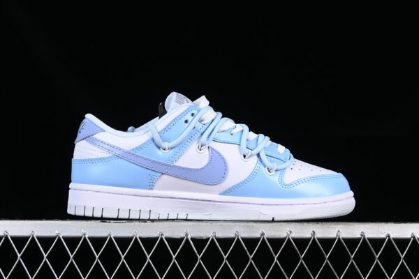 DUNK LOW LOW TOP CASUAL SNEAKERS WHITE_BLUE