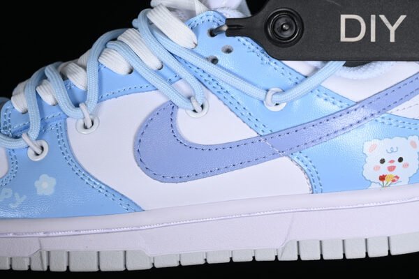 DUNK LOW LOW TOP CASUAL SNEAKERS WHITE_BLUE