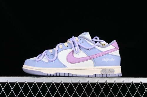 DUNK LOW RISK WHITE_BLUE_PURPLE