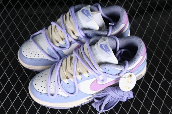 DUNK LOW RISK WHITE_BLUE_PURPLE