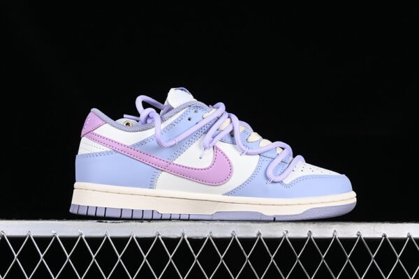 DUNK LOW RISK WHITE_BLUE_PURPLE