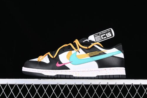 DUNK LOW MULTI COLOR WHITE_BLACK_GREEN_ORANGE