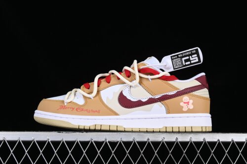 DUNK LOW SB ALMOND COLOR_WHITE_RED