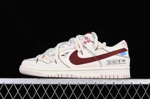 DUNK LOW BEIGE_RED