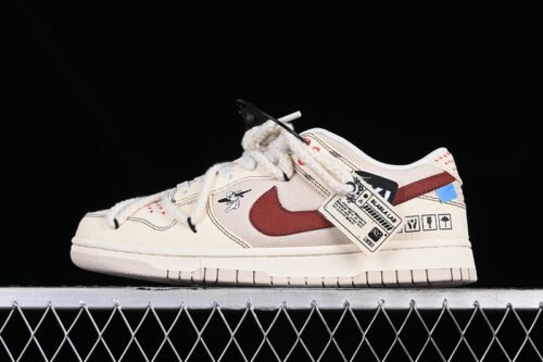 DUNK LOW BEIGE_RED