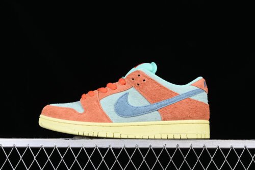 DUNK LOW SB ORANGE_NOISE AQUA_EMERALD RISE_LEMON CHIFFON