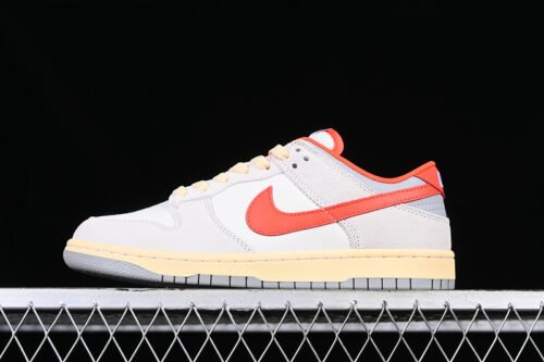 DUNK LOW ATHLETIC DEPARTMENT SAIL_PHOTON DUST_LIGHT SMOKE GREY_PICANTE RED