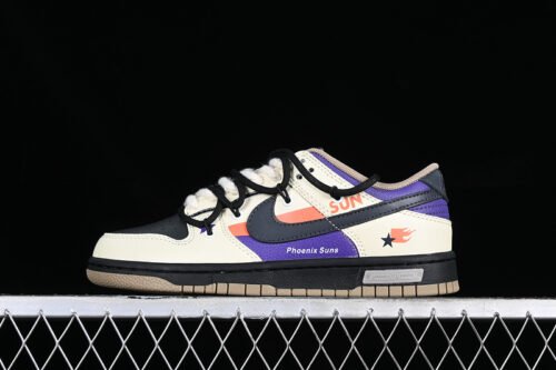 DUNK LOW SB LOW TOP CASUAL SNEAKERS WHITE_PURPLE_BLACK