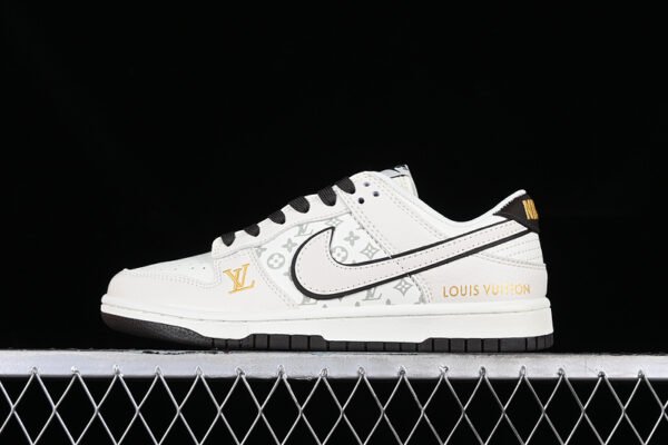 DUNK LOW LV RETRO BEIGE WHITE BLACK GREY GOLD