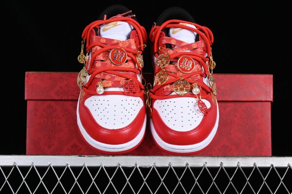 DUNK LOW SB CASUAL WEDDING SHOES RED_WHITE