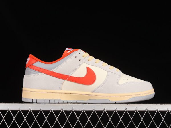 DUNK LOW ATHLETIC DEPARTMENT SAIL_PHOTON DUST_LIGHT SMOKE GREY_PICANTE RED