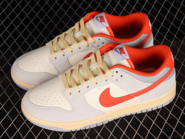 DUNK LOW ATHLETIC DEPARTMENT SAIL_PHOTON DUST_LIGHT SMOKE GREY_PICANTE RED