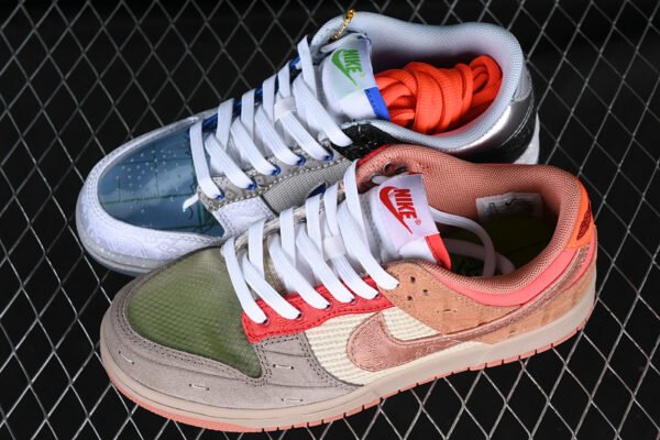 CLOT X DUNK LOW WHAT THE BROWN_GREY_RED