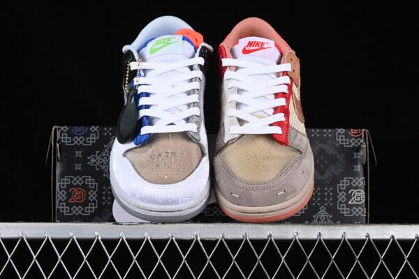 CLOT X DUNK LOW WHAT THE BROWN_GREY_RED