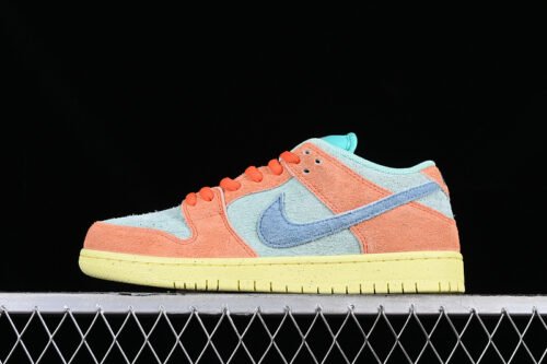 DUNK LOW SB ORANGE_NOISE AQUA_EMERALD RISE_LEMON CHIFFON