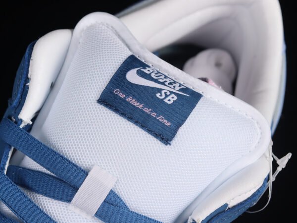 BORN X RAISED X DUNK LOW SB ONE BLOCK AT A TIME DEEP ROYAL BLUE_WHITE_WHITE