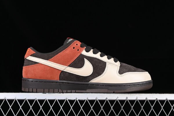 DUNK LOW RED PANDA VELVET BROWN_SANDDRIFT_RUGGED ORANGE