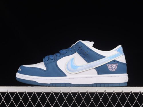 BORN X RAISED X DUNK LOW SB ONE BLOCK AT A TIME DEEP ROYAL BLUE_WHITE_WHITE