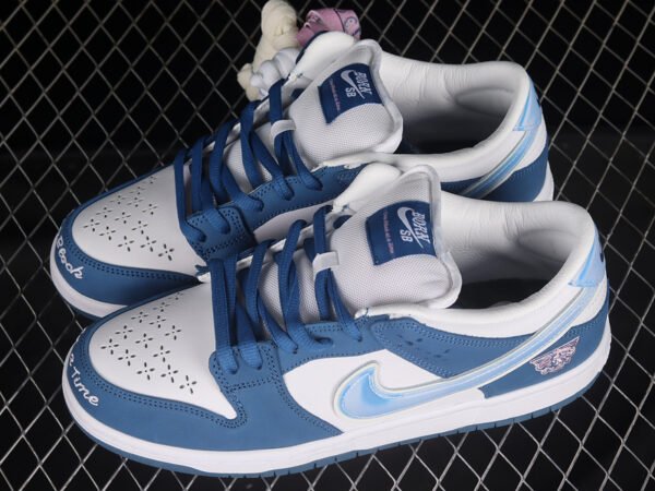 BORN X RAISED X DUNK LOW SB ONE BLOCK AT A TIME DEEP ROYAL BLUE_WHITE_WHITE