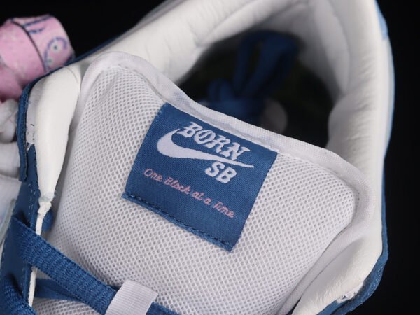 BORN X RAISED X DUNK LOW SB ONE BLOCK AT A TIME DEEP ROYAL BLUE_WHITE_WHITE