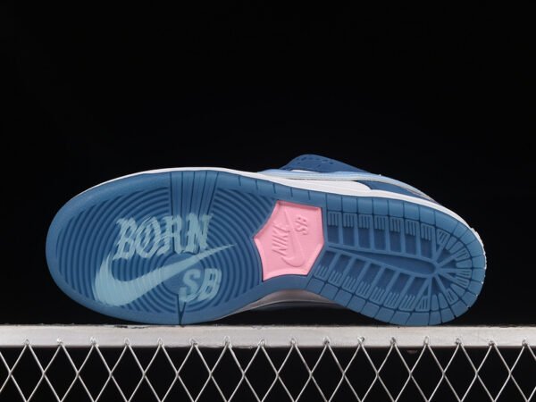 BORN X RAISED X DUNK LOW SB ONE BLOCK AT A TIME DEEP ROYAL BLUE_WHITE_WHITE