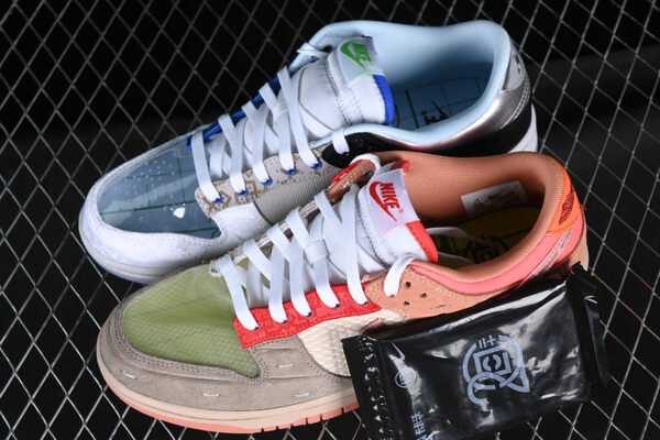 CLOT X DUNK LOW WHAT THE BROWN_GREY_RED